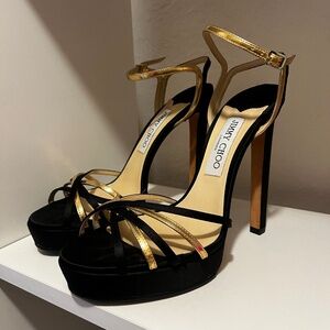 Jimmy Choo platform heels black